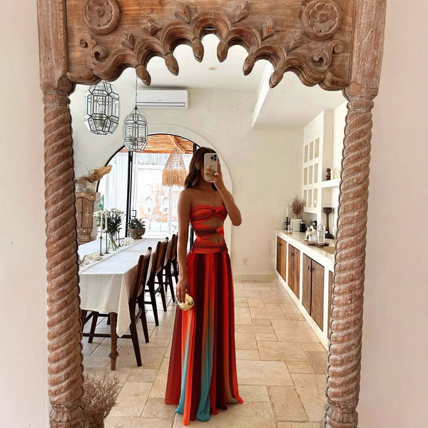 VESTIDO MAXI DEGRADADO SIN MANGAS