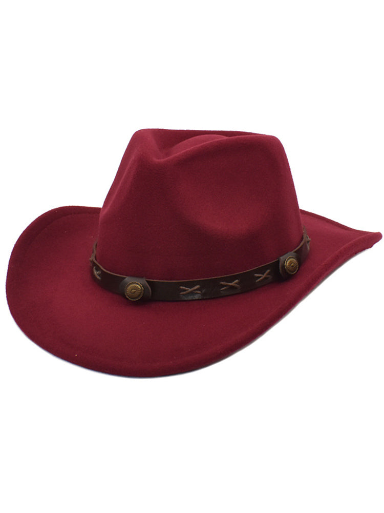 VINTAGE WESTERN COWBOY HAT PLAIN COLOR