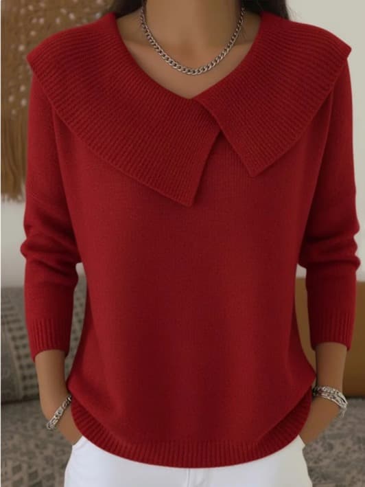 SWAN | Sweater with pleated neck