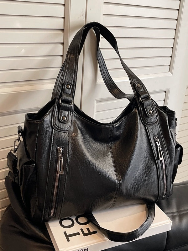 LARGE ZIPPERED TOTE BAG