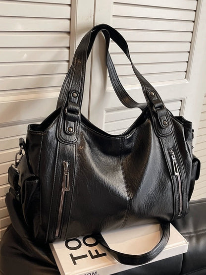 LARGE ZIPPERED TOTE BAG