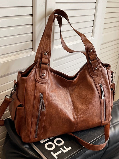 LARGE ZIPPERED TOTE BAG