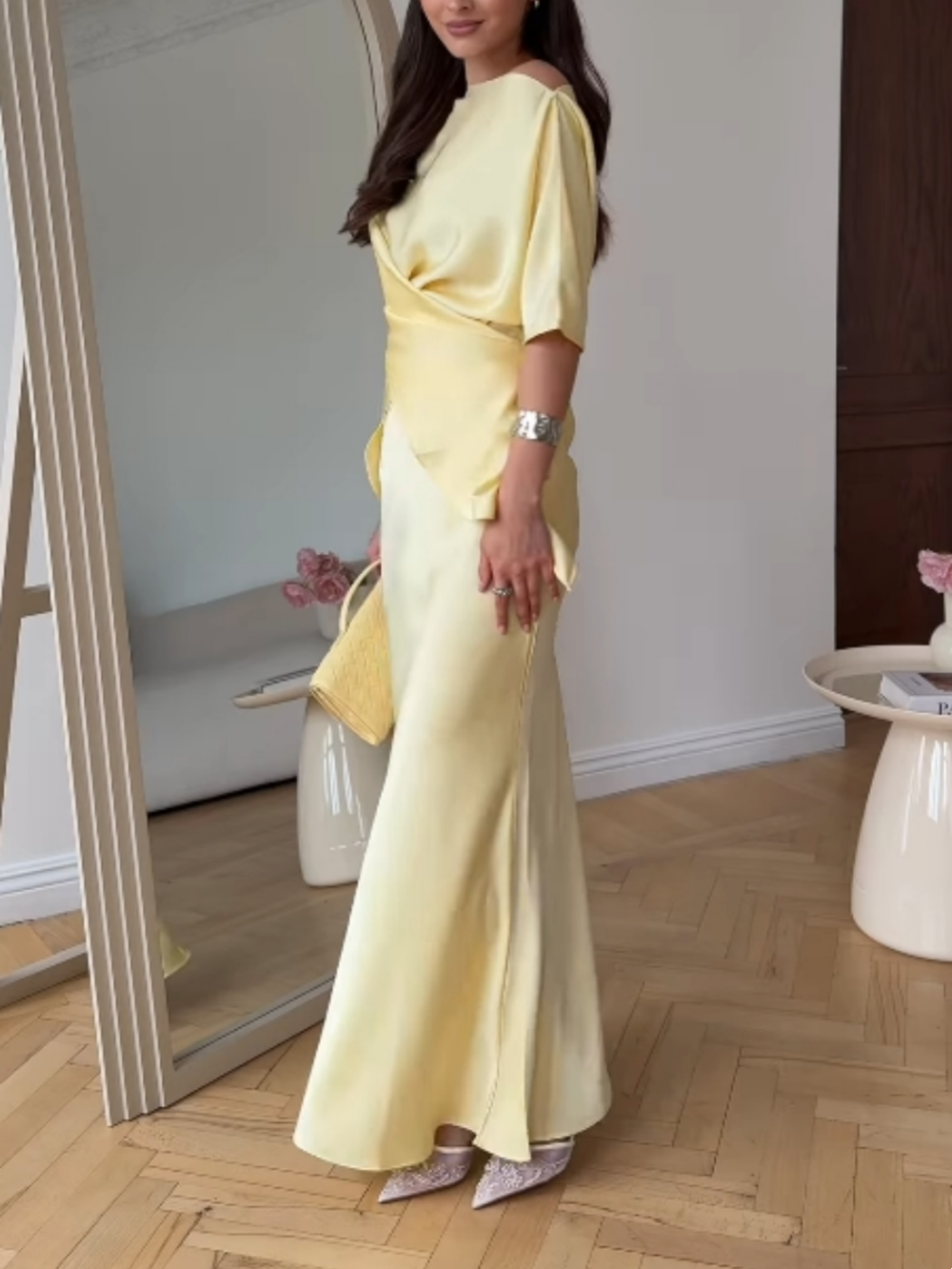 SCHULTERFREIES TOP UND ROCK-SET