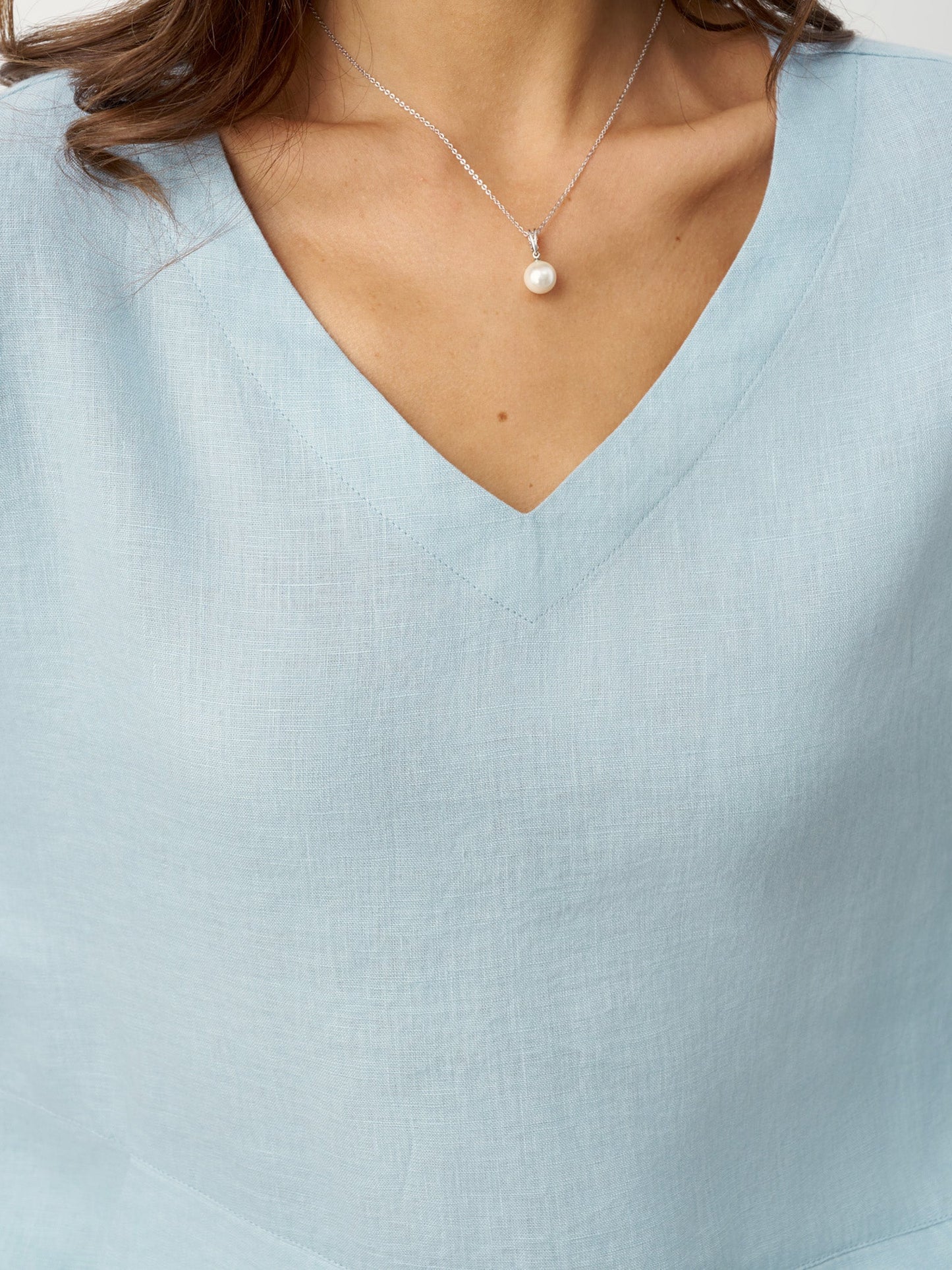 ASYMMETRICAL HEATED LINEN SHIRT