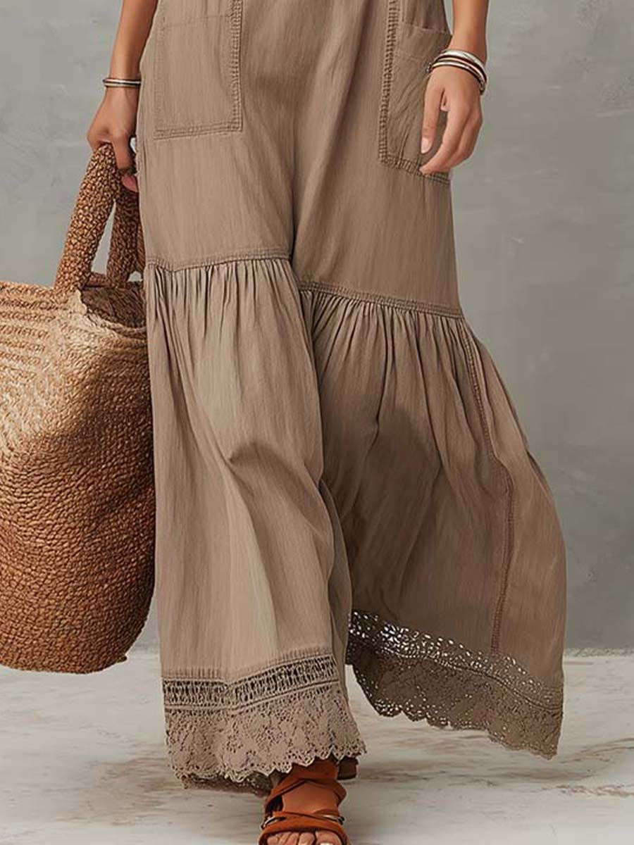 SLEEVELESS COTTON MAXI DRESS