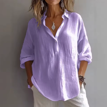 LOCKERE BLUSE MIT 3/4-ÄRMELN