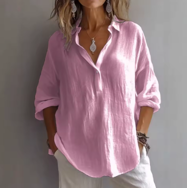 LOCKERE BLUSE MIT 3/4-ÄRMELN