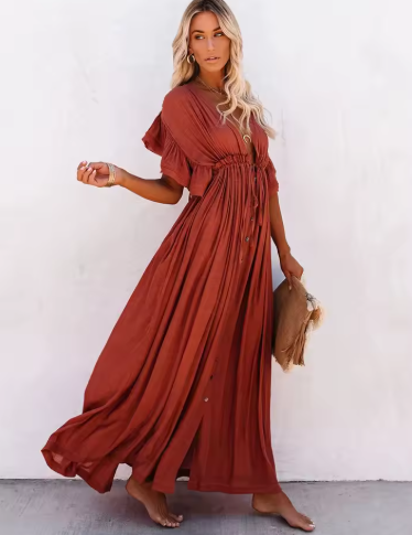 LOOSE SHEER MAXI DRESS