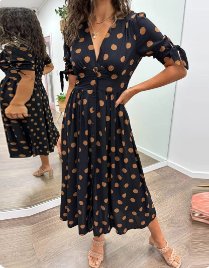 MAXIMA | Polka dot dress