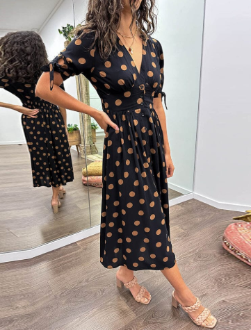 MAXIMA | Polka dot dress