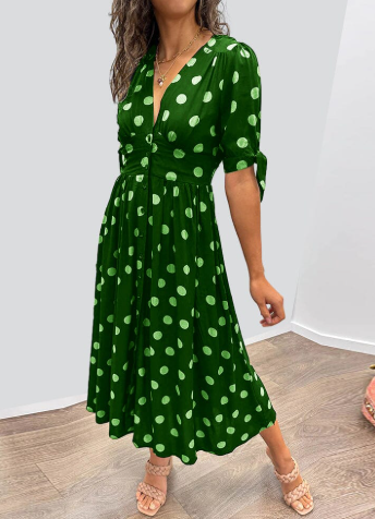 MAXIMA | Polka dot dress