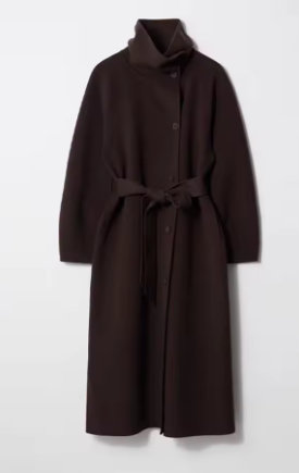 ABRIGO MEZCLA DE LANA CUELLO EMBUDO