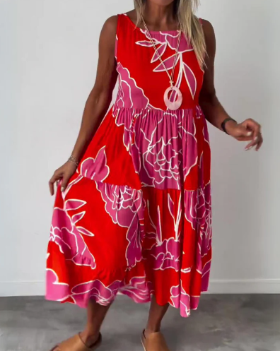 SLEEVELESS MIDI DRESS