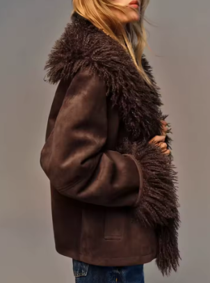 Doppelseitige Pelz-Effekt-Jacke