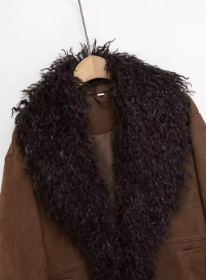 Doppelseitige Pelz-Effekt-Jacke