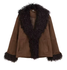 Doppelseitige Pelz-Effekt-Jacke