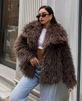 SYNTHETIC CURLY HAIR COAT