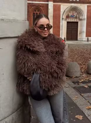 SYNTHETIC CURLY HAIR COAT