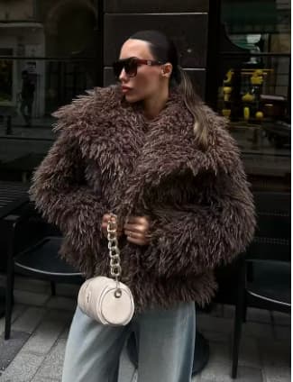 SYNTHETIC CURLY HAIR COAT