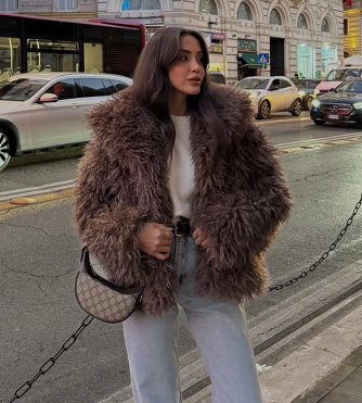 SYNTHETIC CURLY HAIR COAT