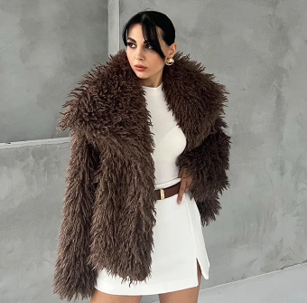 SYNTHETIC CURLY HAIR COAT