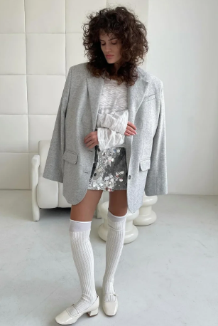 MOONLIGHT | High-waisted sequined mini skirt