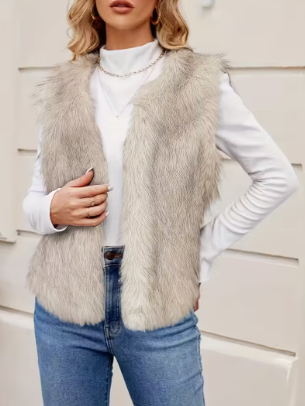 AURIS | Sleeveless faux fur vest
