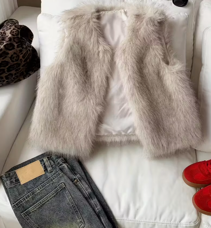 AURIS | Sleeveless faux fur vest