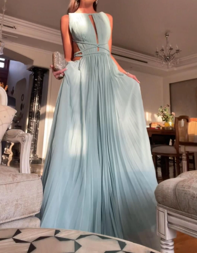 MAXI LONG DRESS LIGHT BLUE