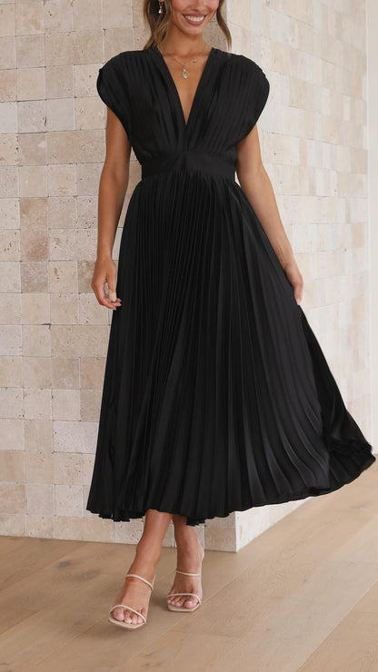 VESTIDO MIDI PLISADO ELEGANTE