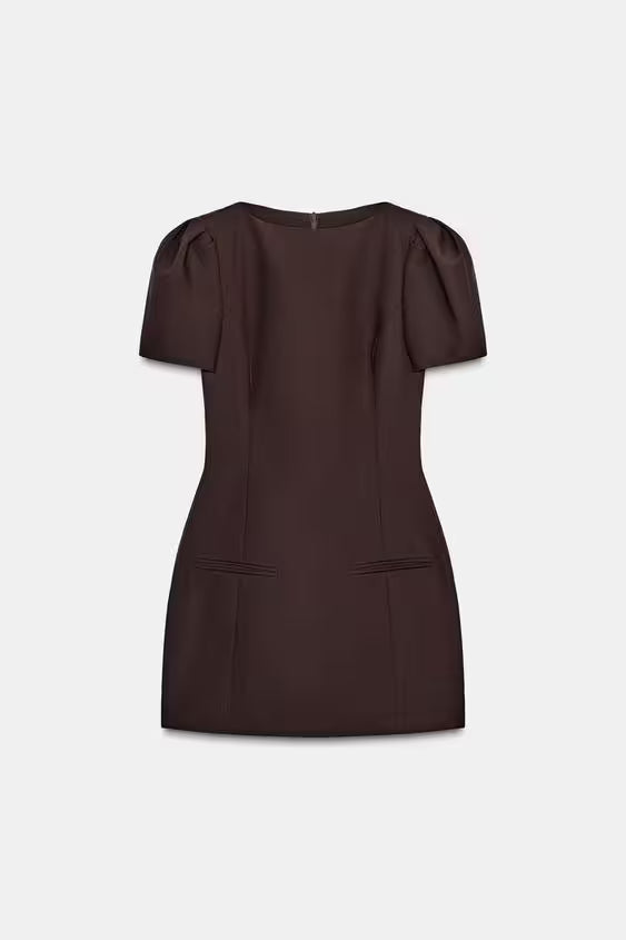 VESTIDO MINI MANGA CORTA RECTO