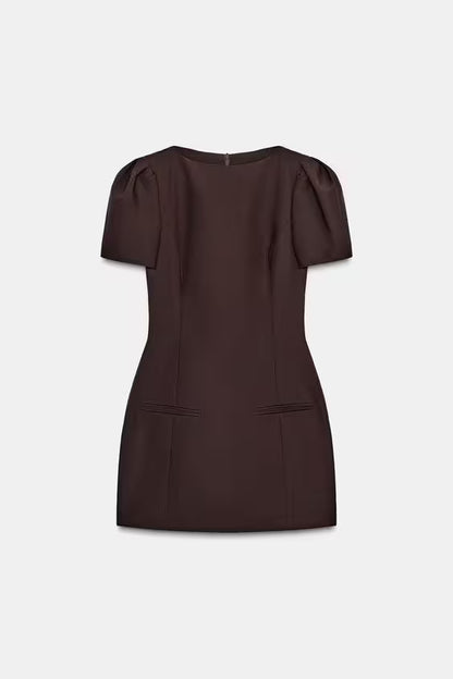 VESTIDO MINI MANGA CORTA RECTO