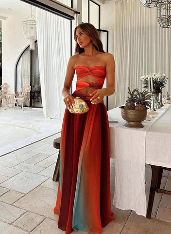 VESTIDO MAXI DEGRADADO SIN MANGAS