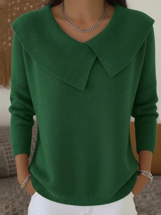 SWAN | Sweater with pleated neck