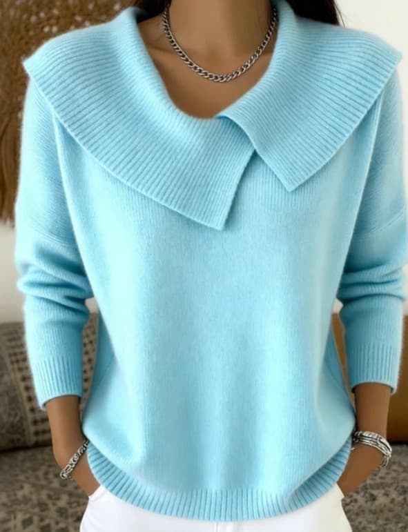 SWAN | Sweater with pleated neck