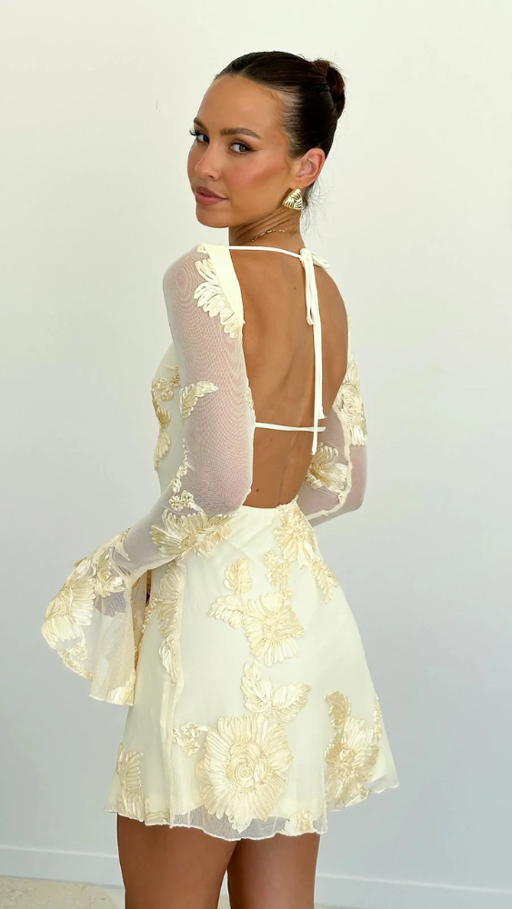 VESTIDO MINI MANGA LARGA