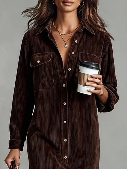 buttoned-suede-midi-dress