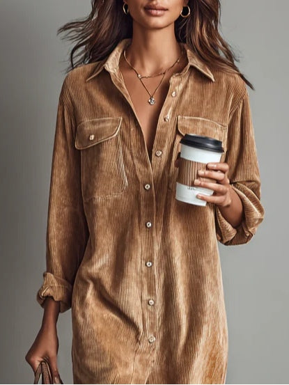 buttoned-suede-midi-dress