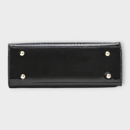 JASMIN | Bolso de mano cocodrilo brillante