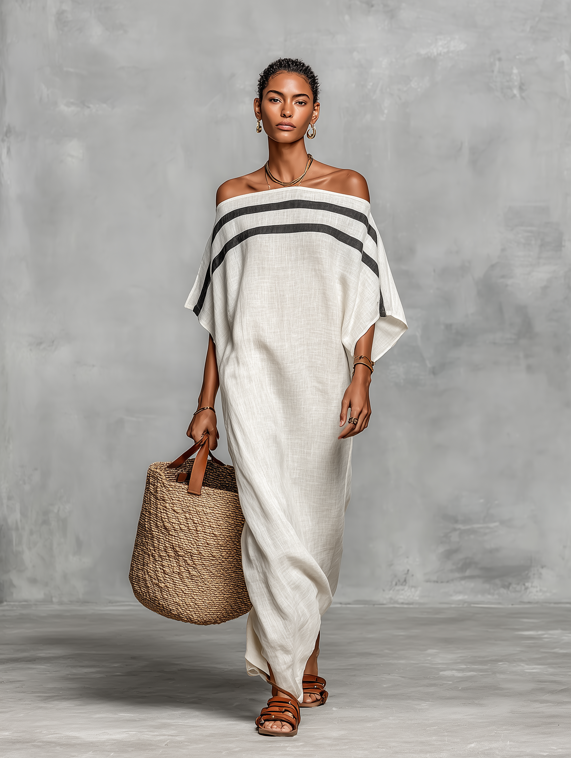 OFF-THE-SHOULDER MAXI DRESS