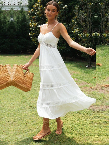 LOOSE WHITE MIDI DRESS